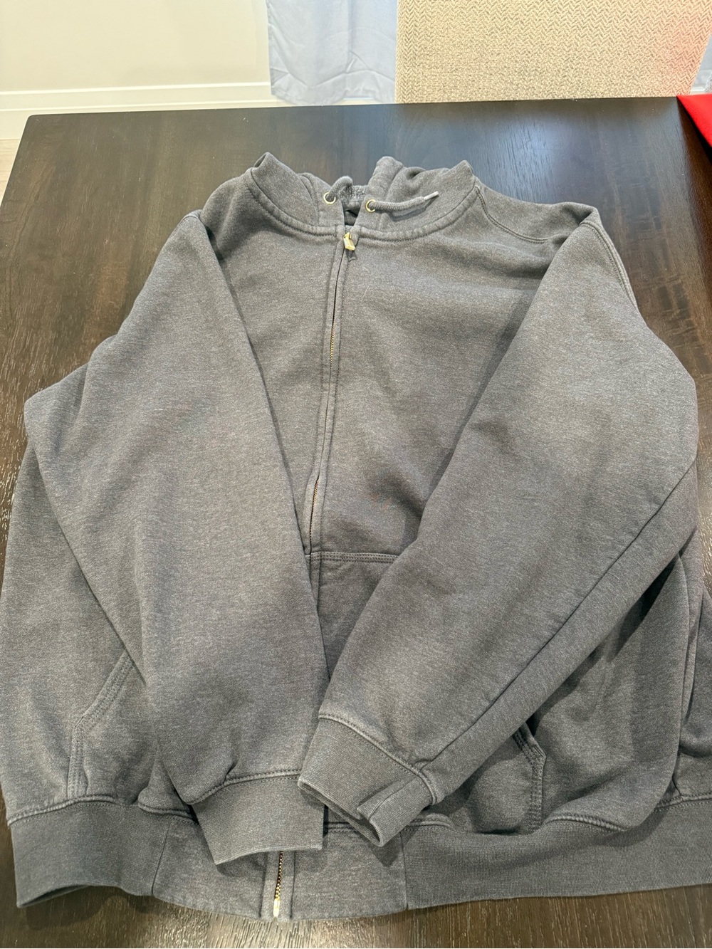 Carhartt Men's Dark Charcoal Full-Zip Hooded Sweatshirt
